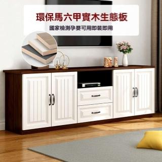 【鑫飛揚傢俱】120*40*70cm 兩門(電視櫃 實木電視櫃 北歐風電視 簡約電視櫃 儲物櫃 落地櫃 預購15天)