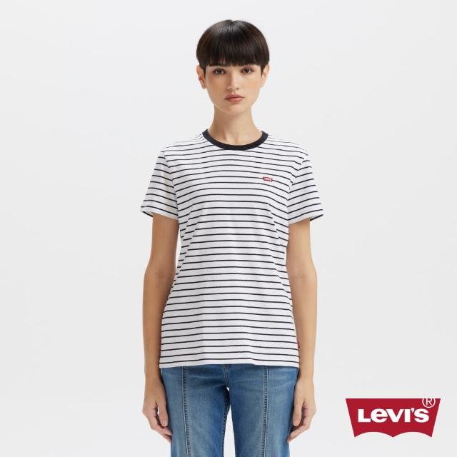 【LEVIS】女款 短袖T恤 經典LOGO TEE 女生短袖 條文款 人氣新品 0019B-0003