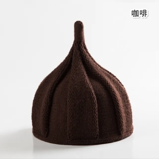 【橘魔法】旋轉毛線編織精靈帽(栗子帽 毛帽 帽子 配件 聖誕 大紅 過年 新年 中性款 男童 女童 童裝 兒童)