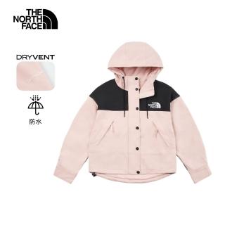【The North Face 官方旗艦】北面女款粉色DryVent防水透氣衝鋒衣｜8DGKHZI(外套)