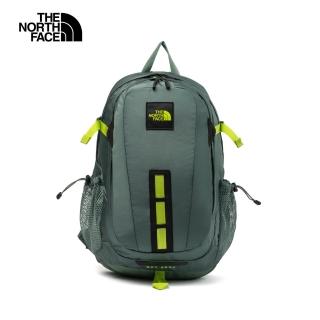 【The North Face 官方旗艦】北面男女款綠色多隔層舒適背負後揹包｜3KYJBDO
