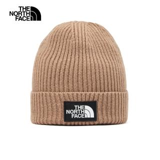 【The North Face 官方旗艦】北面男女款棕色LOGO布標毛帽｜3FJX6IH