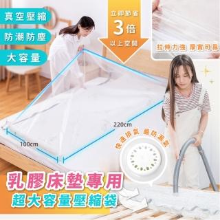 【太力】送電泵-乳膠床墊專用壓縮袋收納袋搬家防潮可重覆使用1入(贈110V專用抽氣電泵*1)