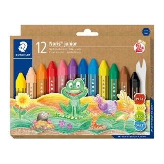 【STAEDTLER 施德樓】施德樓 超寬兒童六角蠟筆-12色 MS224