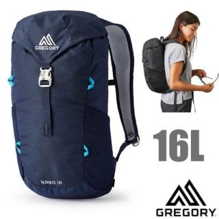 【Gregory】NANO 16 多功能休閒後揹包16L.書包 束口式主袋空間(111497-D243 亮海軍藍)