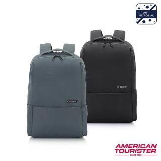 【AMERICAN TOURISTER 美國旅行者】RUBIO 簡約雙隔層筆電後揹包/雙肩包/通勤包/電腦包/包包14吋(兩色可選)