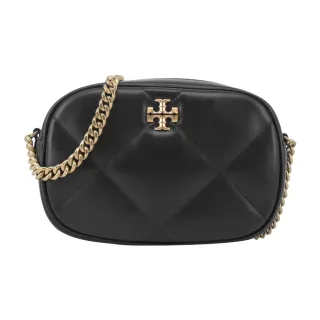 【TORY BURCH】KIRA 鑽石絎縫鏈帶相機包-黑(黑)