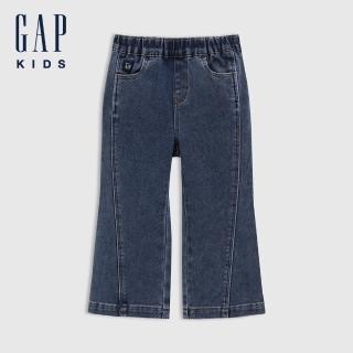 【GAP】兒童裝 鬆緊牛仔褲-深色水洗(675961)