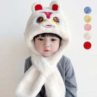 【橘魔法】舞龍舞獅毛絨保暖帽(圍脖 護耳帽 帽子 虎帽 醒獅帽 過年 新年 保暖 寒流 兒童 男童 女童 童裝)