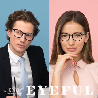 【EYEFUL】抗藍光老花眼鏡 文青圓框大鏡片(高質感 濾藍光鏡片 時尚個性十足 男女適用)