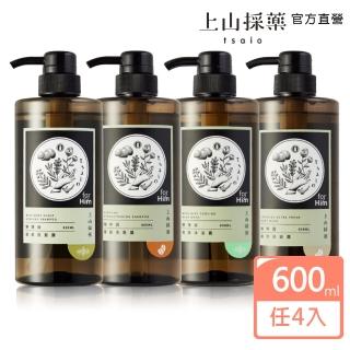 【tsaio上山採藥】男性專用洗沐600ml-野薄荷洗沐/咖啡因洗沐(任選4入)
