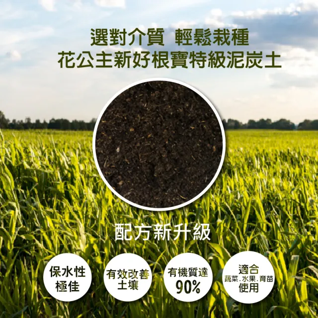 【花公主】新好根寶特級泥炭土6L(三件組)