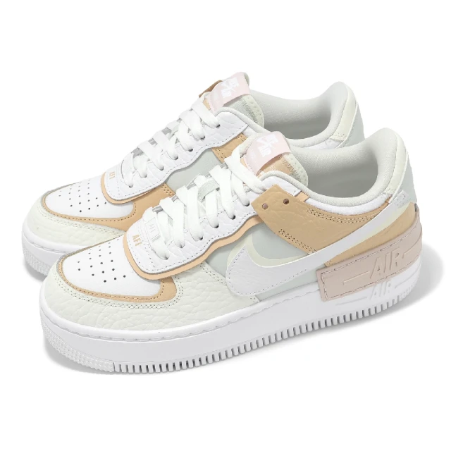 NIKE 耐吉 休閒鞋 Wmns AF1 Shadow SE 女鞋 白 橘 經典 皮革 運動鞋(CK3172-002)