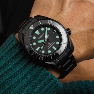 【SEIKO 精工】Prospex系列 限量黑潮夜視鏡200米潛水機械錶/黑標45mm(SPB433J1/6R35-03A0SD)