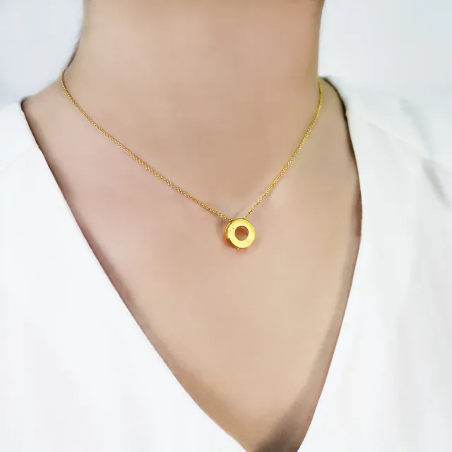 【Just Gold 鎮金店】甜蜜圈套-小 黃金吊墜(不含鍊)