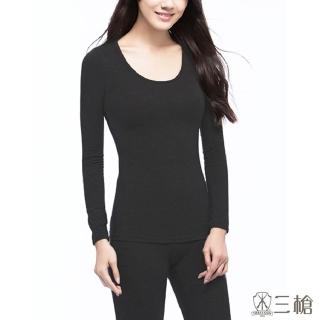 【三槍牌】三槍牌 暖感柔天絲 女長袖發熱衣(2件組 臺灣製)