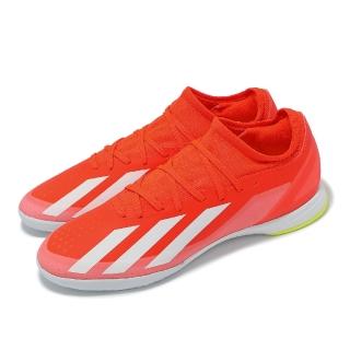 【adidas 愛迪達】室內足球鞋 X Crazyfast League IN 男鞋 紅 白 緩衝 抓地 運動鞋 愛迪達(IF0704)