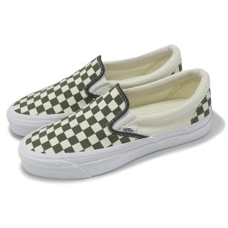 【VANS】懶人鞋 LX Classic Slip-On 98 男鞋 綠 米白 棋盤格 經典 板鞋 休閒鞋(VN000D5AKCZ)