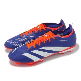 【adidas 愛迪達】足球鞋 Predator League FG 男鞋 藍 橘 抓地 短草硬地 運動鞋 愛迪達(IF6348)
