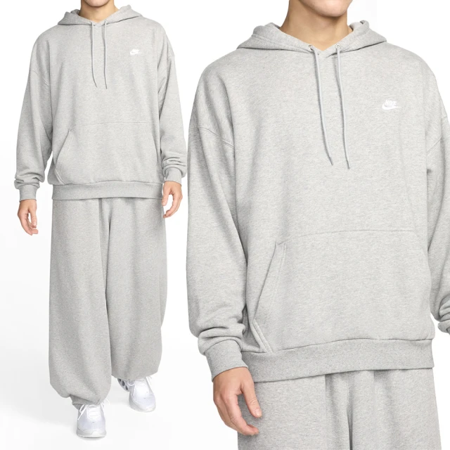 NIKE 耐吉 Club FT Oversized Po H 男款 灰色 運動 休閒 上衣 連帽 長袖 HJ1817-063