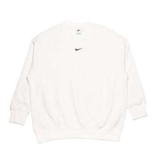 【NIKE 耐吉】PHNX FLC OS Crew 女款 米色 刷毛 圓領 大學T 休閒 運動 上衣 長袖 DQ5734-133
