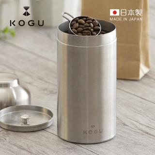 【KOGU 珈琲考具】日製18-8不鏽鋼儲豆罐-附量匙10g-720ml(咖啡儲存罐/咖啡保鮮罐/咖啡收納罐)