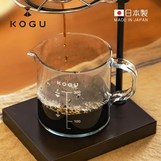 KOGU 珈琲考具 日製Tritan耐熱防摔咖啡公杯壺-300ml(咖啡下壺/咖啡燒杯/烘焙量杯)