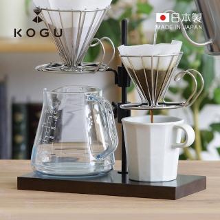 【KOGU 珈琲考具】日製高度可調節咖啡手沖架-雙杯款(手沖濾杯架/咖啡架/咖啡濾架)