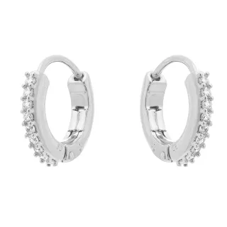 【SWAROVSKI 施華洛世奇】Matrix 銀色水晶耳環 5690670(限 量 促 銷)