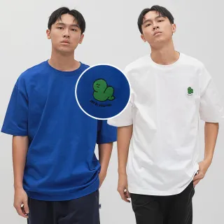 【plain-me】蛇蛇刺繡短TEE JNP0148-251(男款/女款 共2色 短袖 TEE 休閒上衣)