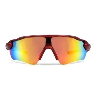 【GUGA】偏光運動太陽眼鏡 運動競技款-鋁紅色(臺灣製UV400 100%紫外線 墨鏡 運動墨鏡 酷炫有型P1091-I3-3)