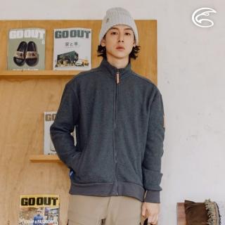 【ADISI】男環保紗針織休閒保暖外套 AJ2421080 夜空黑 M-3XL(磨毛 吸濕 排汗 針織外套)