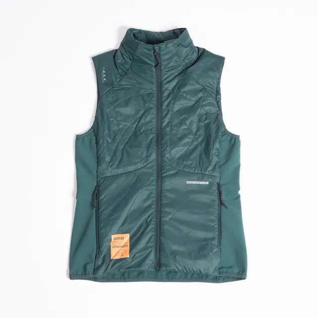 【ADISI】女SMAWARM海洋溫控超撥水彈性背心 AV2421079 翡翠綠 S-2XL(蚵殼棉 運動外套 抗風 海洋紗)