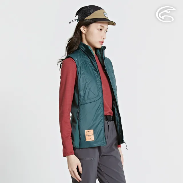 【ADISI】女SMAWARM海洋溫控超撥水彈性背心 AV2421079 翡翠綠 S-2XL(蚵殼棉 運動外套 抗風 海洋紗)