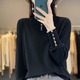 【Very Buy 非常勸敗】預購/春夏針織羊毛內搭上衣毛衣女半高領百搭大尺碼針織上衣羊毛衫