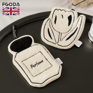 【英國FGODA】英倫風可掛式吸水速乾造型擦手巾-3入(擦手布/抹布/擦巾)