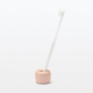 【MUJI 無印良品】白磁牙刷架/1支用/粉紅 約直徑4x高3cm