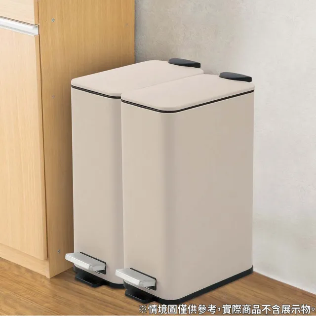 【NITORI 宜得利家居】腳踏緩降垃圾桶 13.5L MO SM001(垃圾桶)