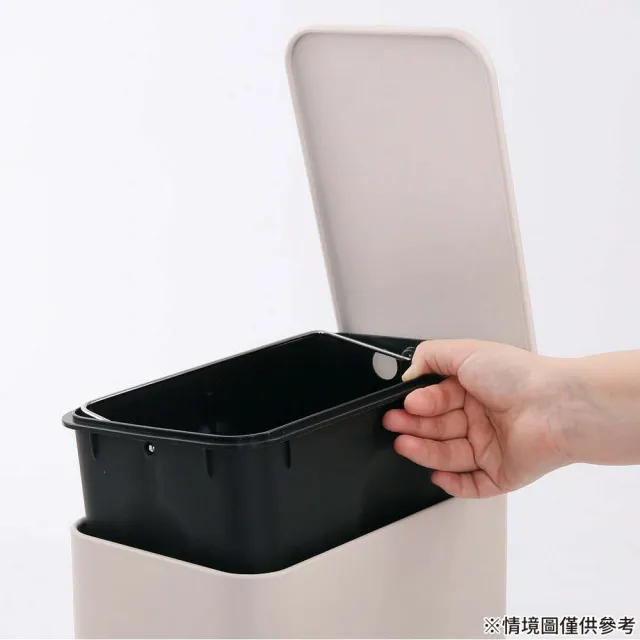 【NITORI 宜得利家居】腳踏緩降垃圾桶 13.5L MO SM001(垃圾桶)