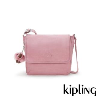 【KIPLING官方旗艦館】溫柔荷花粉輕巧簡約側揹包-TAMSIN B