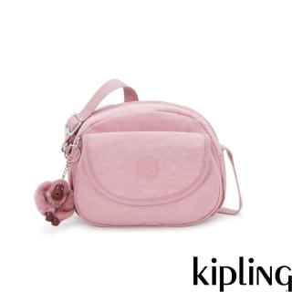 【KIPLING官方旗艦館】『貝殼包』溫柔荷花粉翻蓋側背小包-STELMA