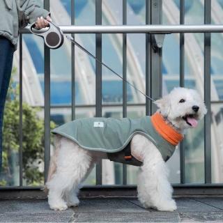 【CAMPET】Adventurer 快穿機能衣 3.0-軍綠橘-S-L(寵物保暖機能衣)