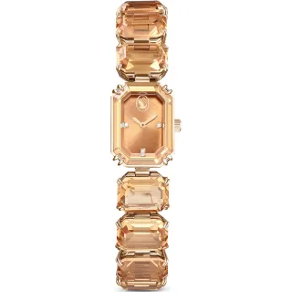 【SWAROVSKI 施華洛世奇】Millenia 風格無限八角切割水晶腕錶-棕 端午 送禮 自用(5630831)