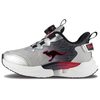 【KangaROOS】美國袋鼠鞋 童鞋 RAZER 旋轉扣科技童鞋 /運動/穿搭/生活 灰黑(KK41808)