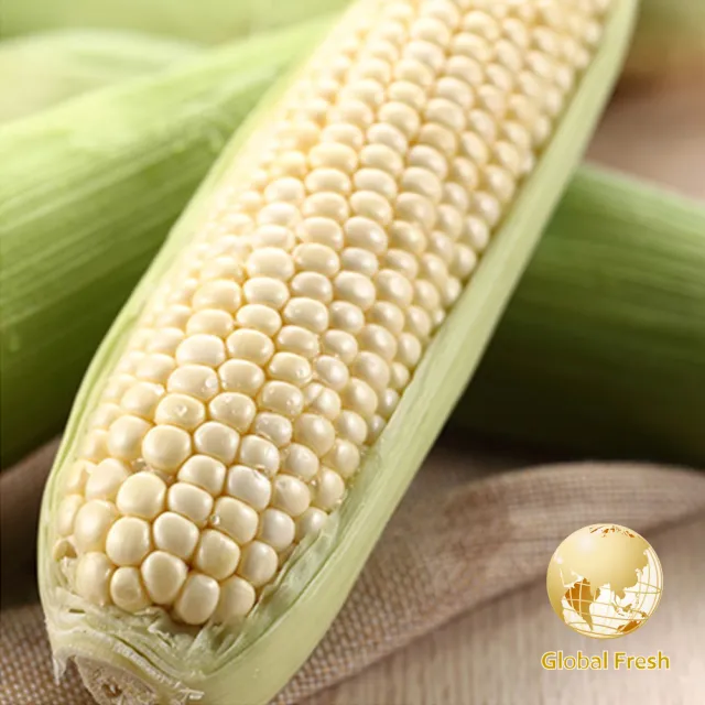 【盛花園蔬果】台南佳里水果玉米1kg x2袋(約10-12支/箱 非基因改造 白色及金黃色隨機出貨)