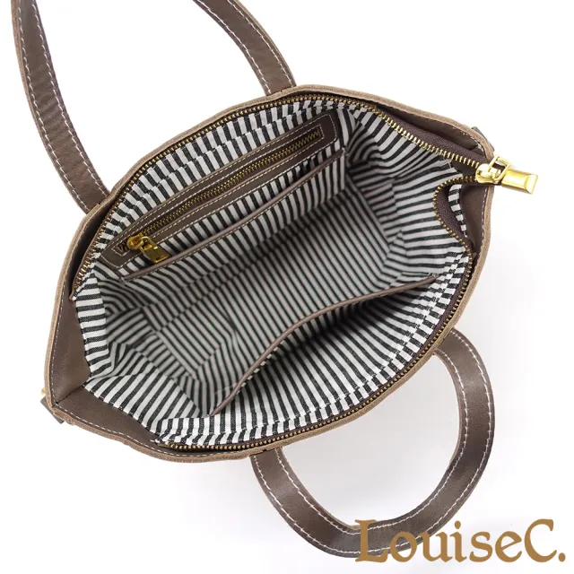 【LouiseC.】雙11 Tree House 個性水晶植鞣革牛皮 托特TOTE 手提斜背真皮包 2色 真皮包包 YS27013