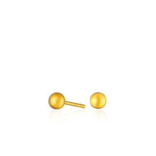 【Just Gold 鎮金店】小圓珠 黃金耳環(網路限定)