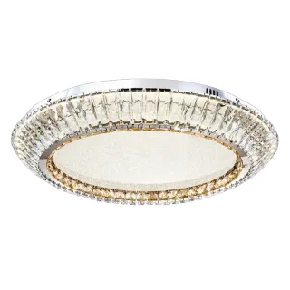 【大巨光】華麗風 LED 88W 水晶燈_吸頂燈-大(LW-12-1263 不鏽鋼板 進口水晶 水晶砂底罩)