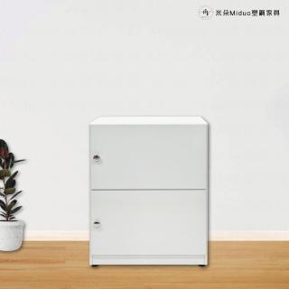 【Miduo 米朵塑鋼傢俱】2尺兩門塑鋼置物櫃 兩層塑鋼收納櫃 防水塑鋼傢俱（寬60*深42*高78.5公分）