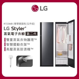 【LG 樂金】1916洗衣塔×第二代電子衣櫥〔1+1超值組〕(WD-S1916B+R723MB)